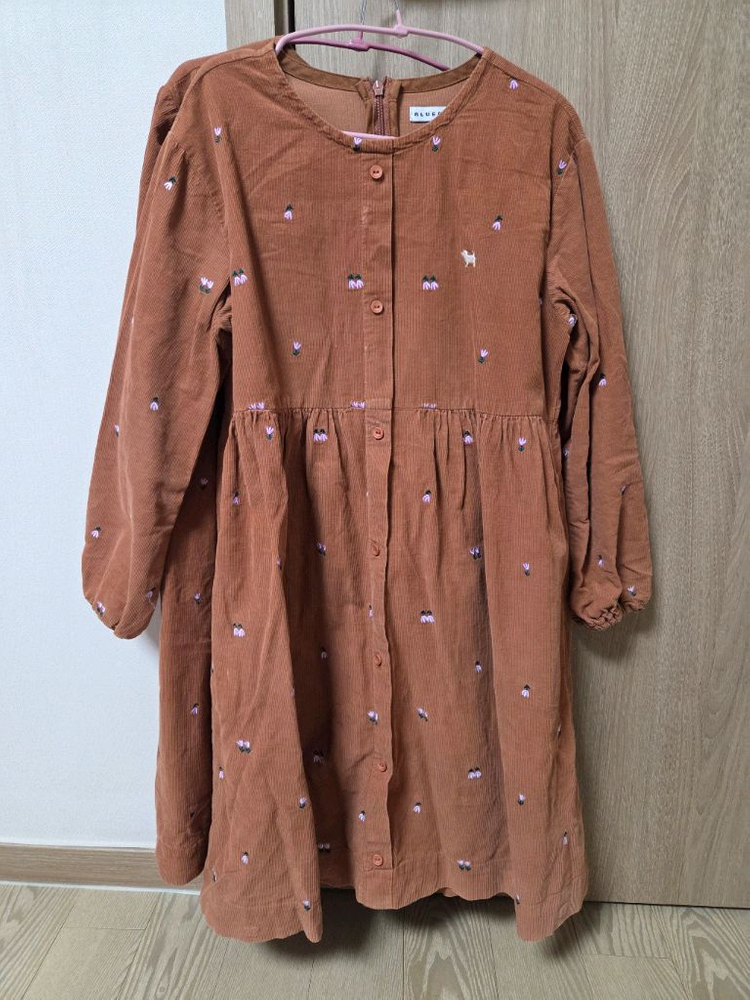 블루독 키즈 코듀로이 원피스 130 쌍둥이가능--6