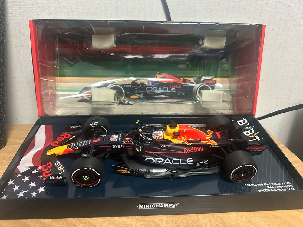미니챔프 rb18 1:18스케일 막스베르스타펜 오스틴 그랑프리 111개 한정--0