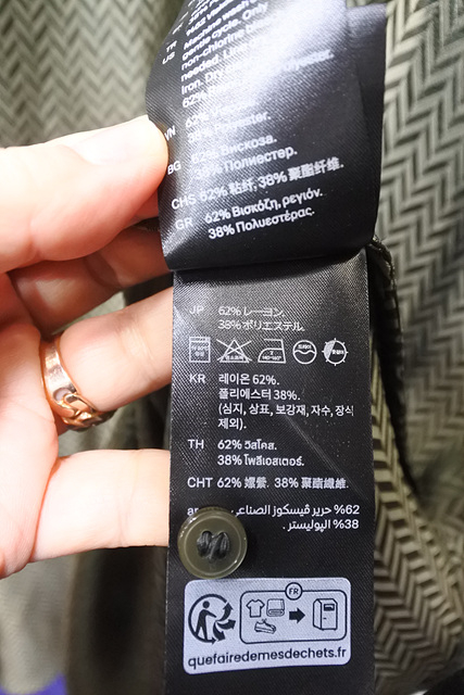 COS 헤링본패턴 레이온 롱셔츠 원피스 EU40--9