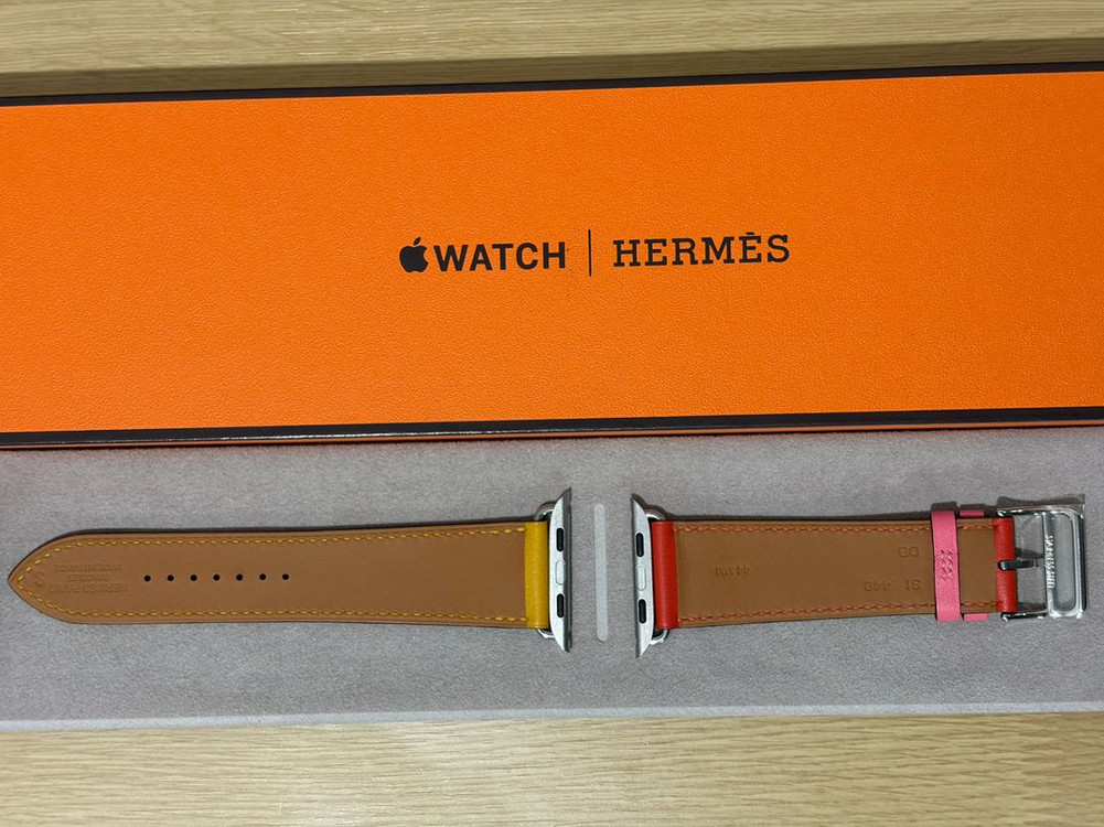 애플워치 에르메스 아수라 스위프트 가죽 스트랩 (44-49mm용) 정품--1