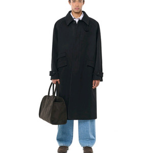 25FW비슬로우 오버사이즈 캐시미어 발마칸코트 블랙