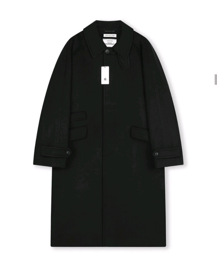 25FW비슬로우 오버사이즈 캐시미어 발마칸코트 블랙--1