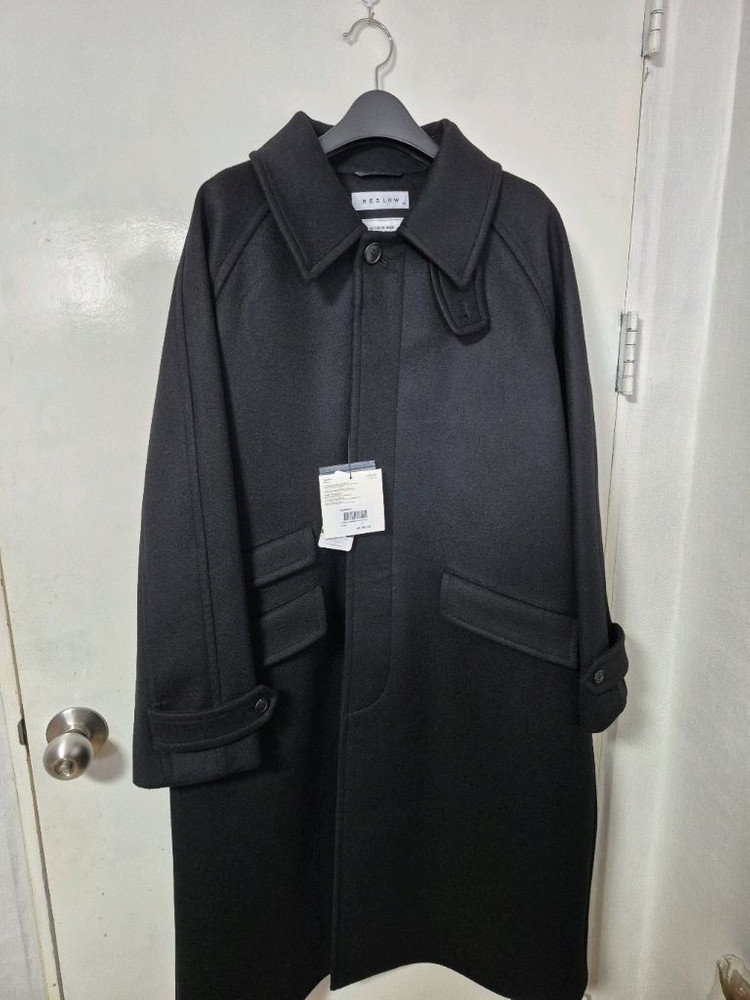 25FW비슬로우 오버사이즈 캐시미어 발마칸코트 블랙--2