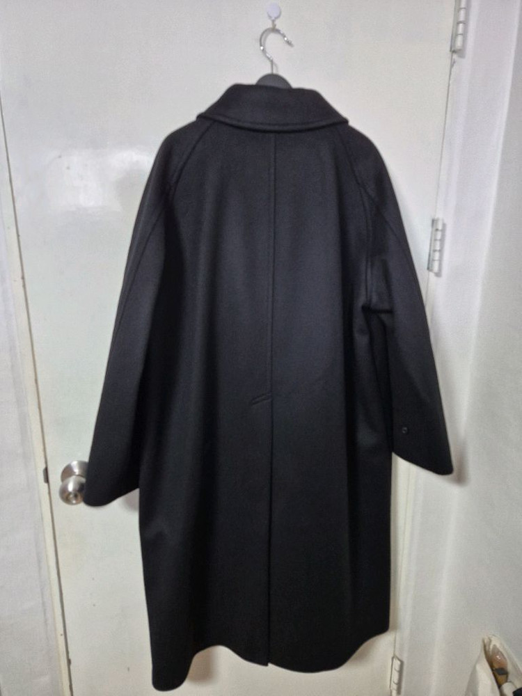 25FW비슬로우 오버사이즈 캐시미어 발마칸코트 블랙--3