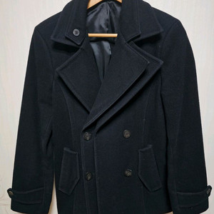 남성코트 더블 피코트 지오송지오 컬렉션 블랙 반코트 (정품/95-100)