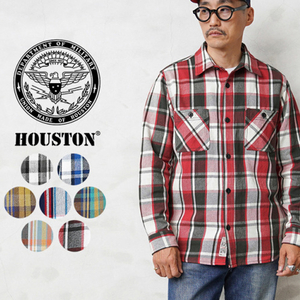 HOUSTON 휴스턴 헤비웨이트 코튼 플라넬 2포켓 비에라 워크셔츠 XL 100 워크웨어 복각 체크셔츠