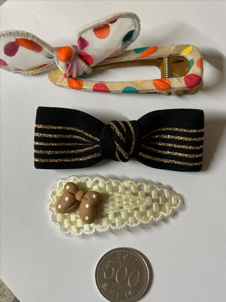 귀여운 디자인 헤어핀 7개--3