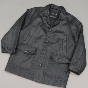 D'HOMME A HOMME 90's 일본 빈티지 카우레더 헌팅&워크자켓 L 100~105 빈티지 소가죽 리얼레더