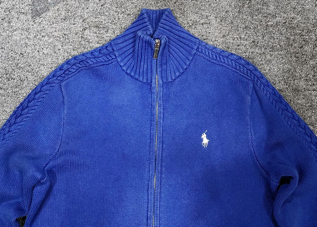 폴로 랄프로렌 스포츠 빈티지 니트 집업 가디건 L 이미지