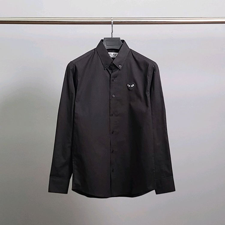 꼼데가르송 블랙와펜 옥스포드 셔츠--3