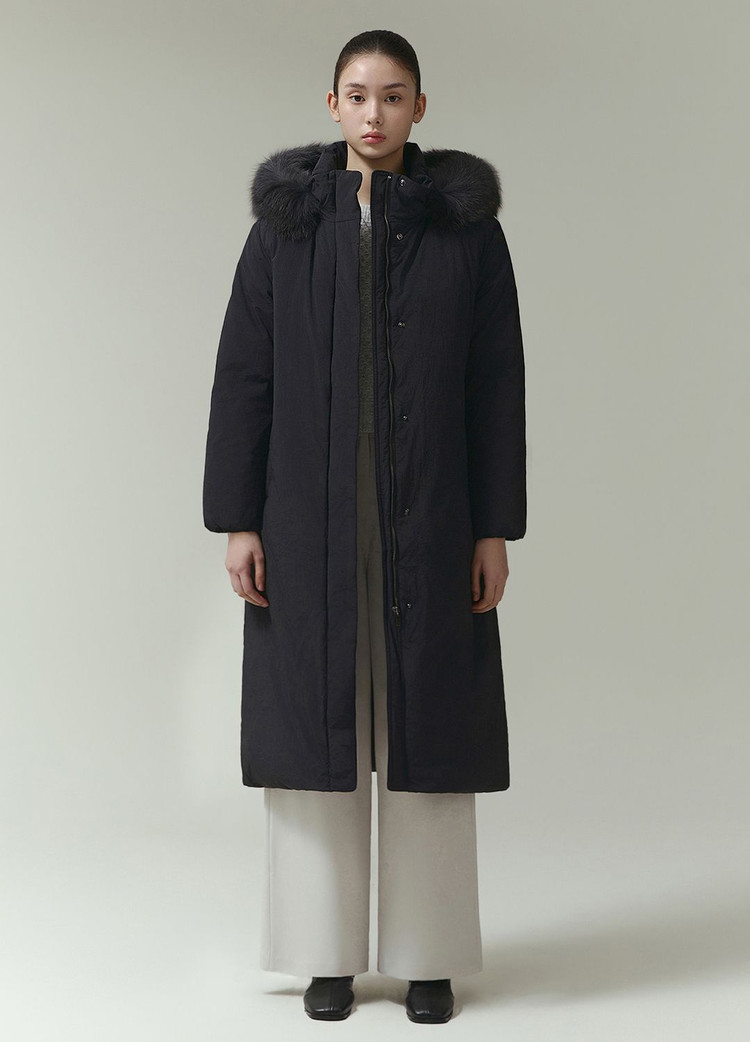 잇미샤 신상 폭스퍼 속퀼팅 구스다운 롱패딩 66--1