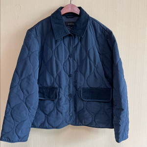 지오다노 여성 패딩자켓 코듀로이 카라 점퍼 이미지