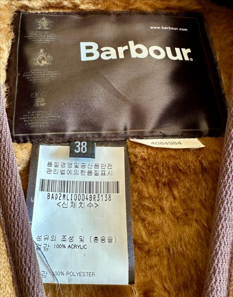 Barbour 바버 내피 베스트 38사이즈 이미지