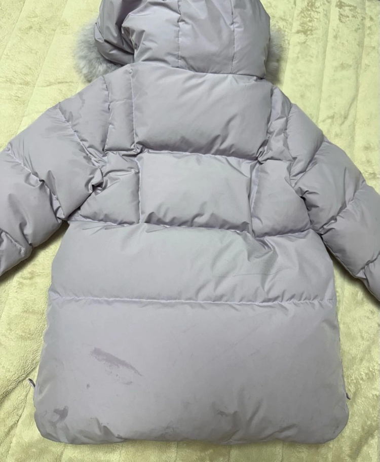 뉴발란스 키즈 퍼플 후드 롱패딩 이미지