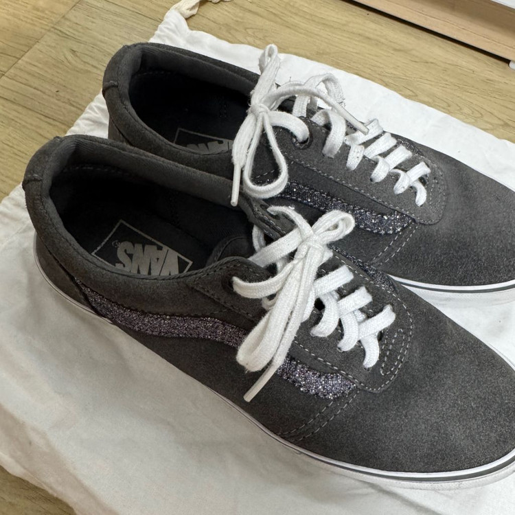 반스 올드스쿨 글리터 스니커즈 그레이--0