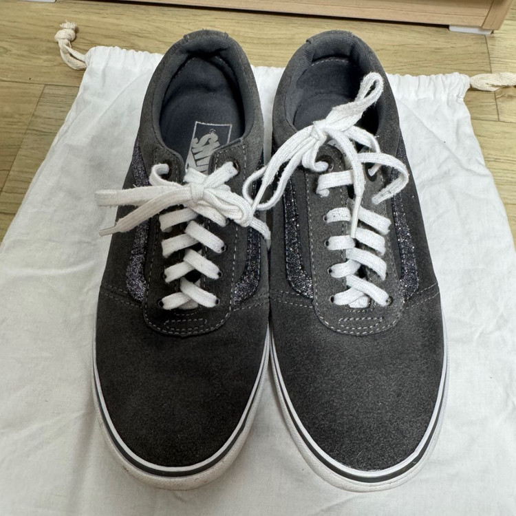 반스 올드스쿨 글리터 스니커즈 그레이--1
