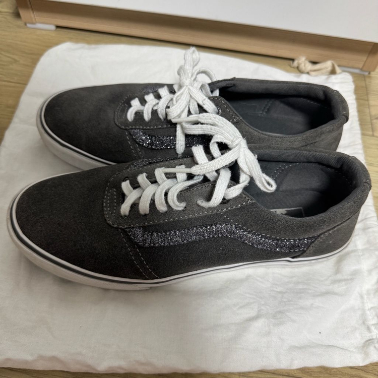 반스 올드스쿨 글리터 스니커즈 그레이--3