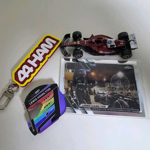 F1 루이스 해밀턴 다이캐스트 및 카라비너, 키링, 카드