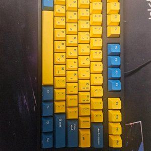 레오폴드 FC750r 몽돌 키캡 커스텀 키보드 갈축 이미지