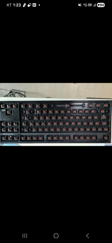 레오폴드 FC750r 몽돌 키캡 커스텀 키보드 갈축 이미지