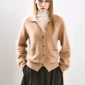 한섬 25fw신상 시스템 캐시미어 칼라 니트 가디건 프리