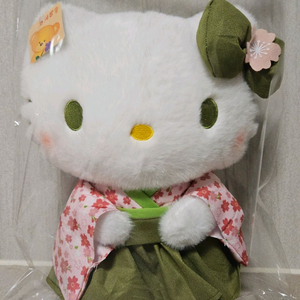 유카타 기모노키티인형 35cm 말차키티 이미지