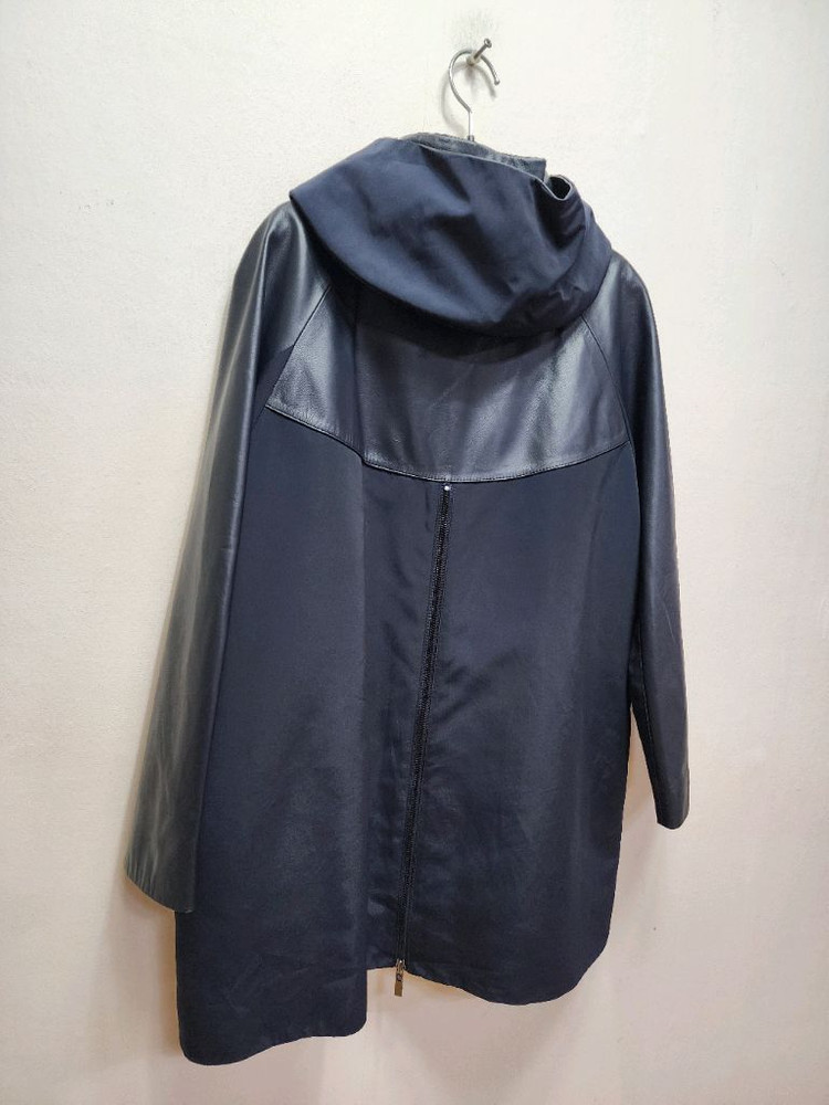 발렌시아 양가죽배색 후드 사파리점퍼--1