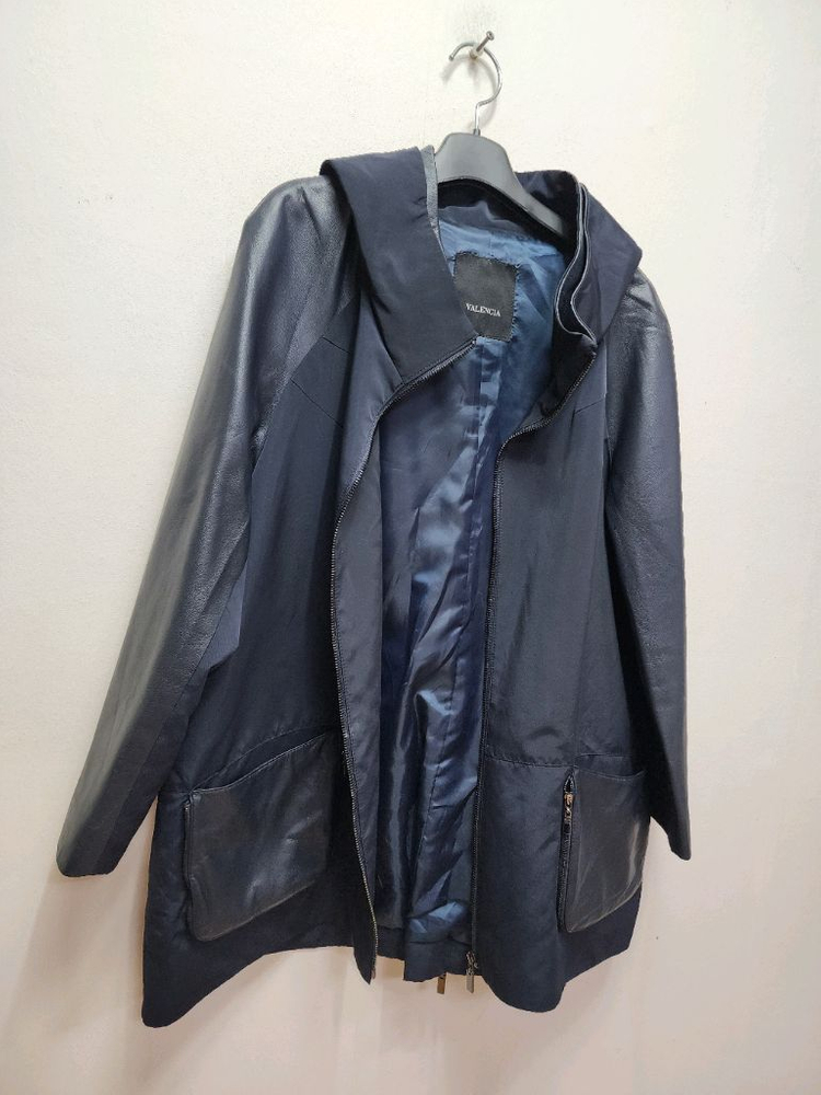 발렌시아 양가죽배색 후드 사파리점퍼--2