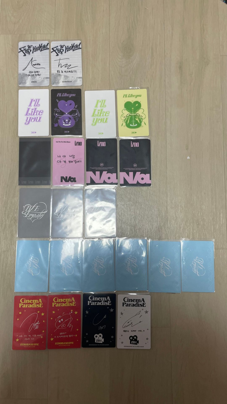 킥플립 아일릿 이즈나 아이브 제로베이스원 제베원 포카 포토카드 이미지