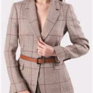 브루넬로 쿠치넬리 마100% 하운드투스 체크자켓