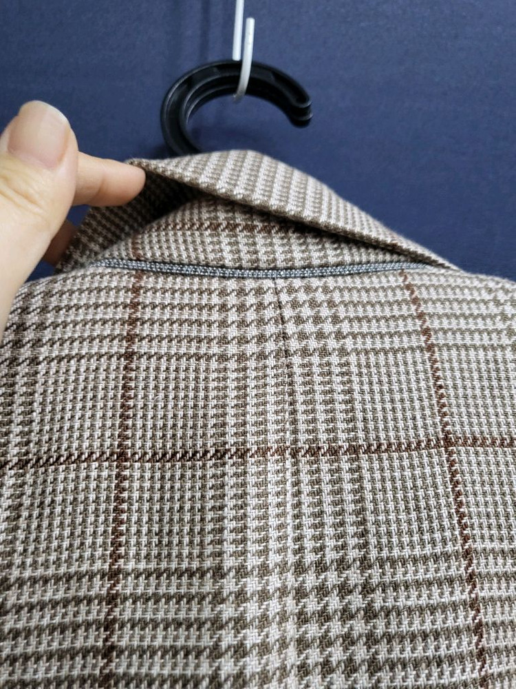 브루넬로 쿠치넬리 마100% 하운드투스 체크자켓--8