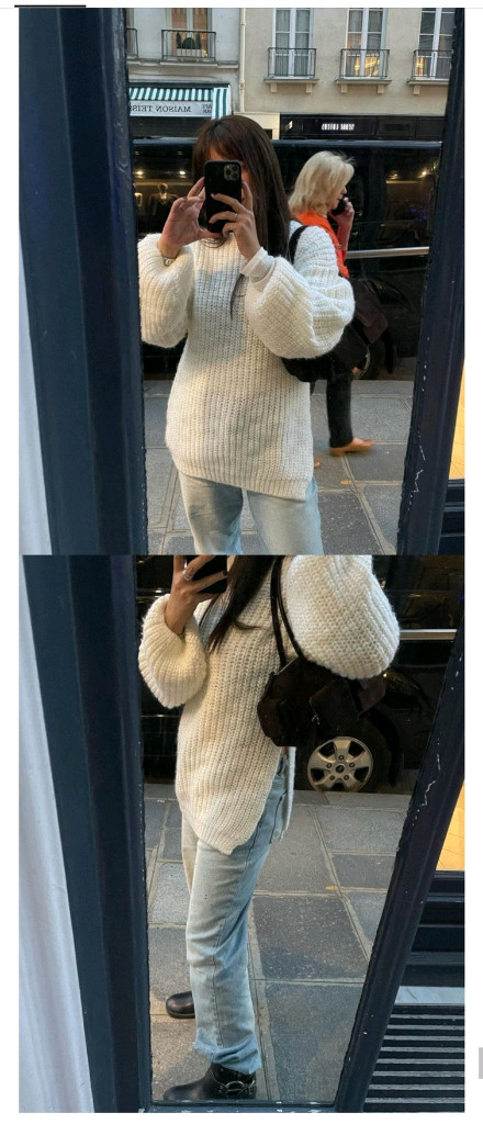 (택채새상품) breathe 브리드 알파카 울 니트--2