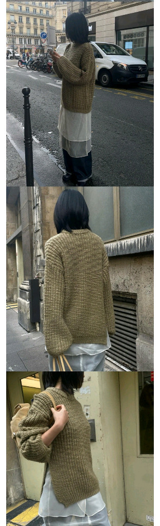 (택채새상품) breathe 브리드 알파카 울 니트--4