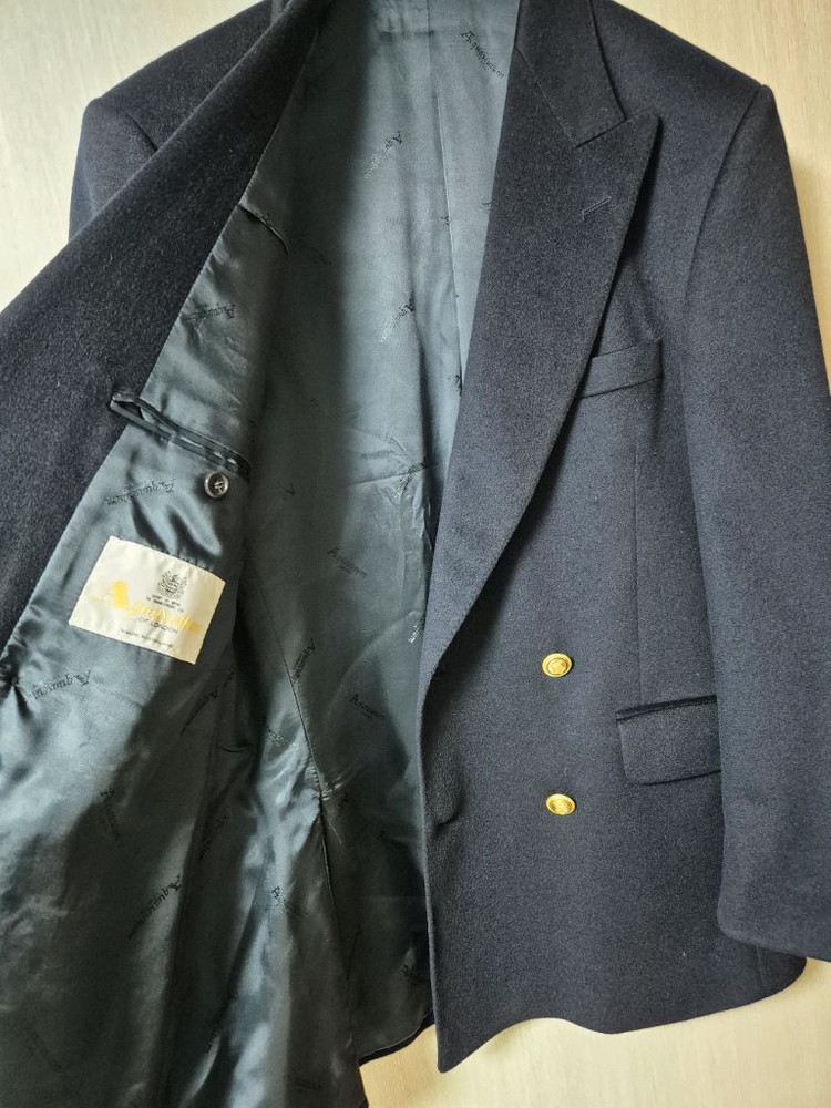 아쿠아스큐텀 캐시미어 더블 브레스트 블레이저 자켓 캐시미어100%--6