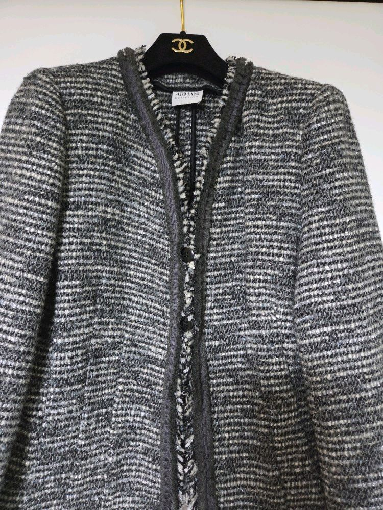 아르마니 꼴레지오니 ARMANI COLLEZIONI 트위드 자켓--1