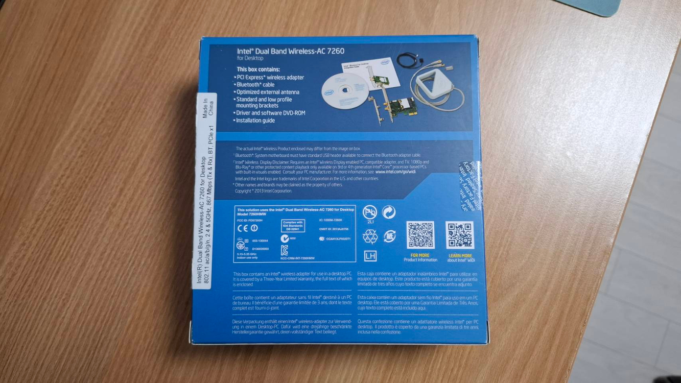 인텔 듀얼 밴드 무선랜카드 AC 7260 데스크탑 내장형--1
