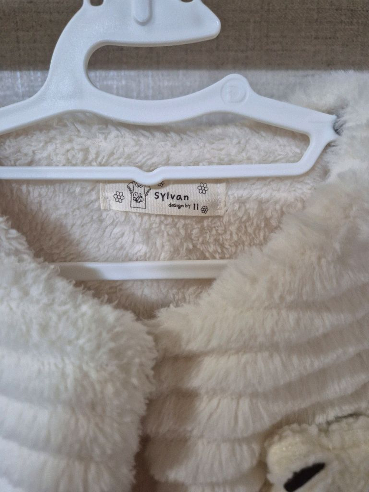 여아동 아이보리 퍼조끼(4-6세)--2