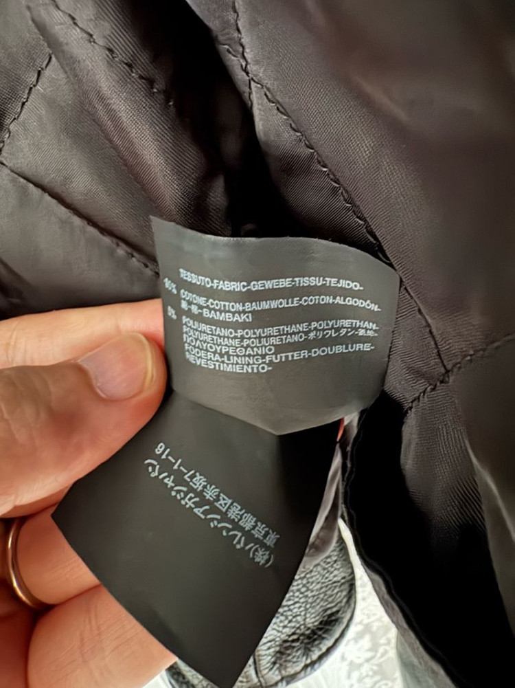 발렌시아가 블랙 가죽 라이더 자켓--7