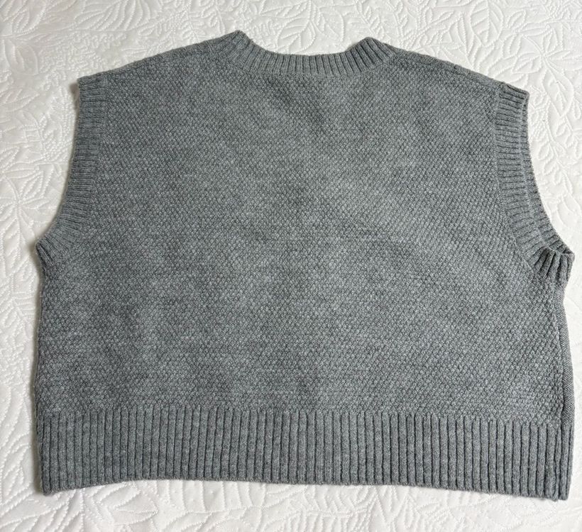 H&M 꽈배기 니트 조끼 L--1