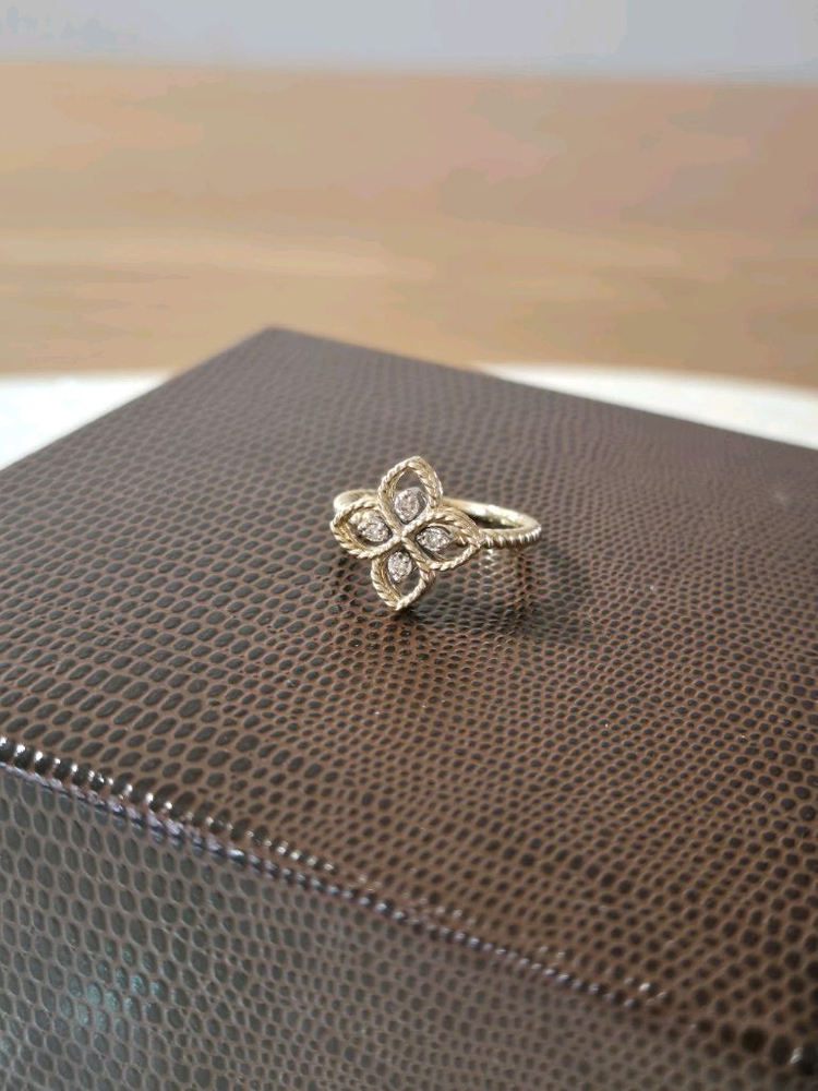 14k 피렌체 다이아반지 옐로골드--1