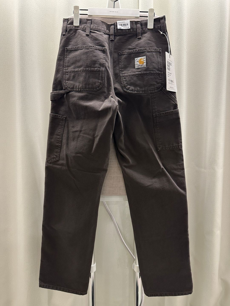 [28] 칼하트 윕 더블 니 카펜터 워크 팬츠 디어본 토바코 스톤 캔버스--2