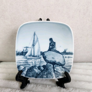 엔틱 로얄 코펜하겐 사각 미니 장식접시 이미지