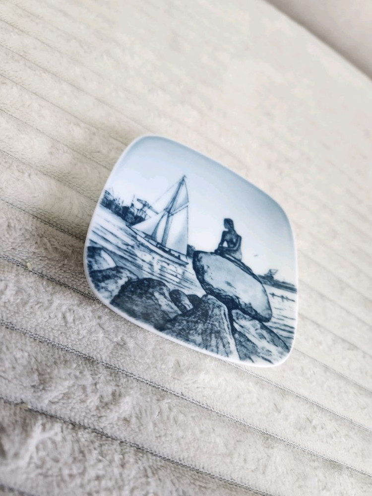 엔틱 로얄 코펜하겐 사각 미니 장식접시 이미지