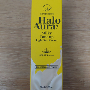 오투에니원 헤일로 아우라 밀키 톤업 라이트 선크림 50ml 유기자차 썬크림 미개봉 새제품