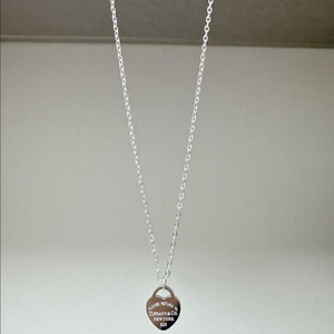 실버 하트 체인 목걸이