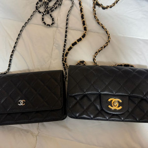 샤넬 뉴미니 금장 캐비어 은장 일괄