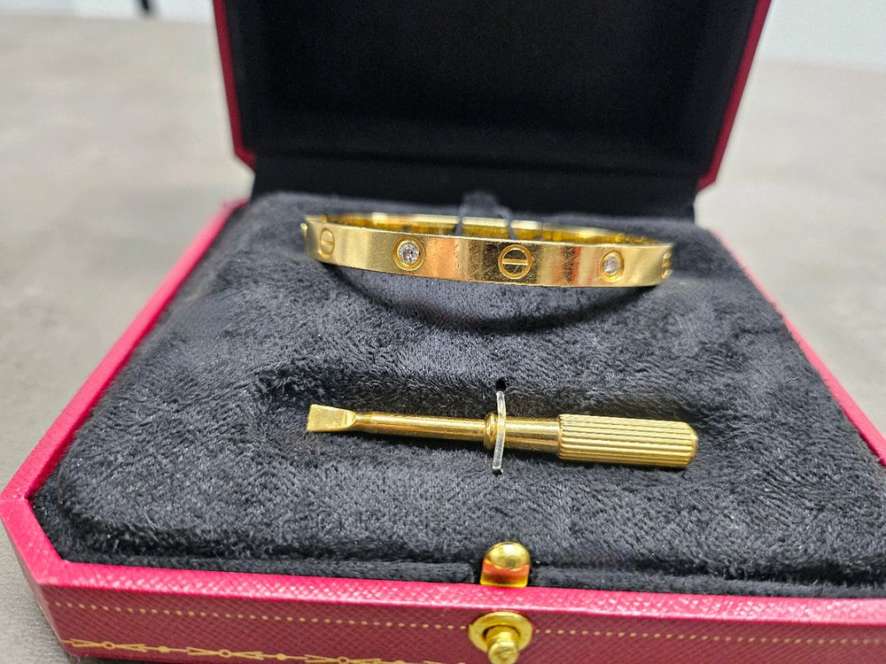 (제작)까르띠에 러브팔찌 GIA다이아 4P 18k_17호(옐로우골드)--4