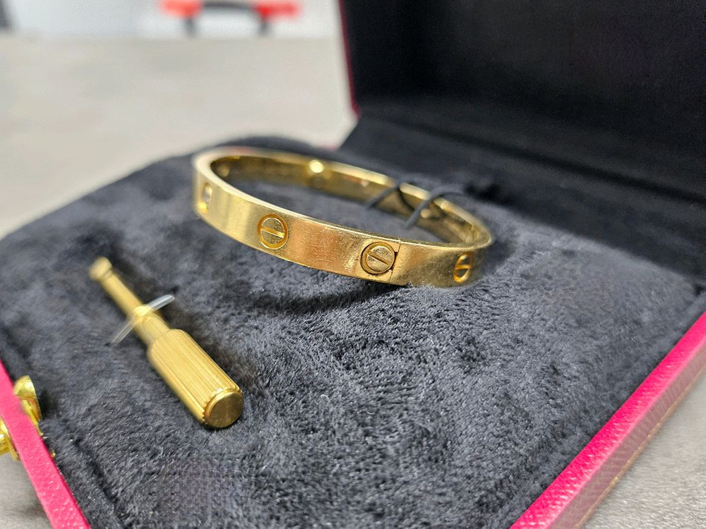 (제작)까르띠에 러브팔찌 GIA다이아 4P 18k_17호(옐로우골드)--5