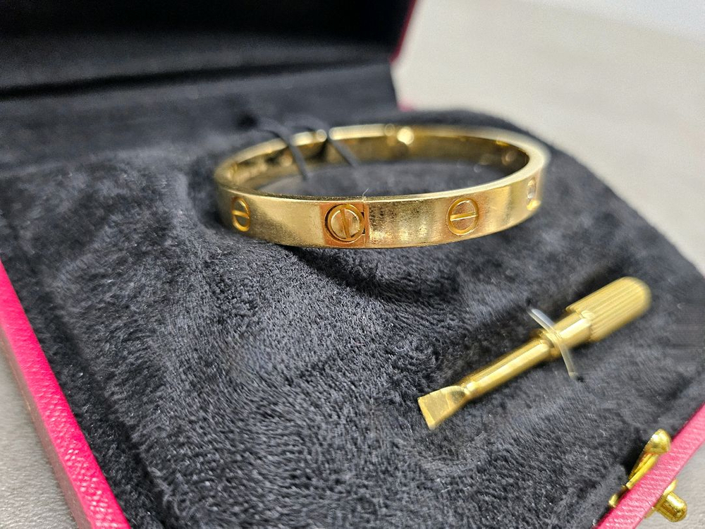 (제작)까르띠에 러브팔찌 GIA다이아 4P 18k_17호(옐로우골드)--6