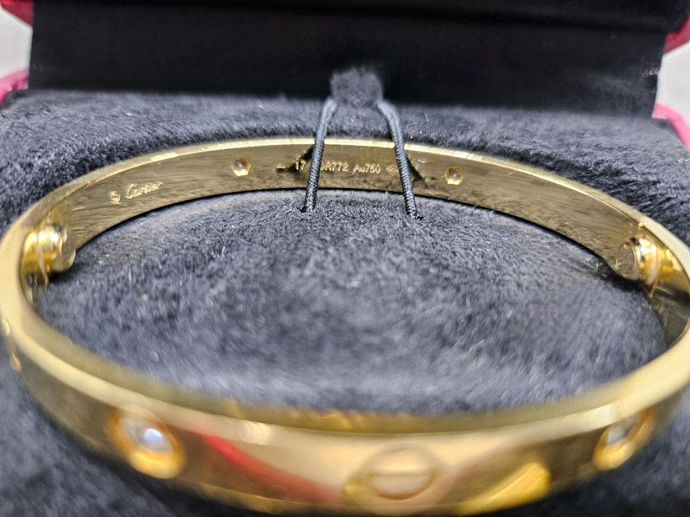 (제작)까르띠에 러브팔찌 GIA다이아 4P 18k_17호(옐로우골드)--8